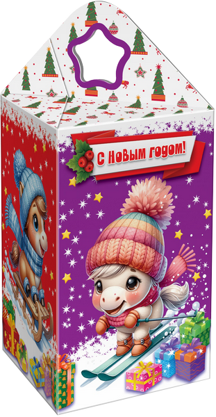 Новогодний подарок Картон Хром-эрзац Четыре символа 700 г