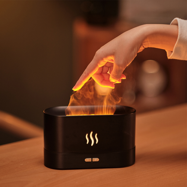 Светодиодный USB увлажнитель-ароматизатор Flame черный